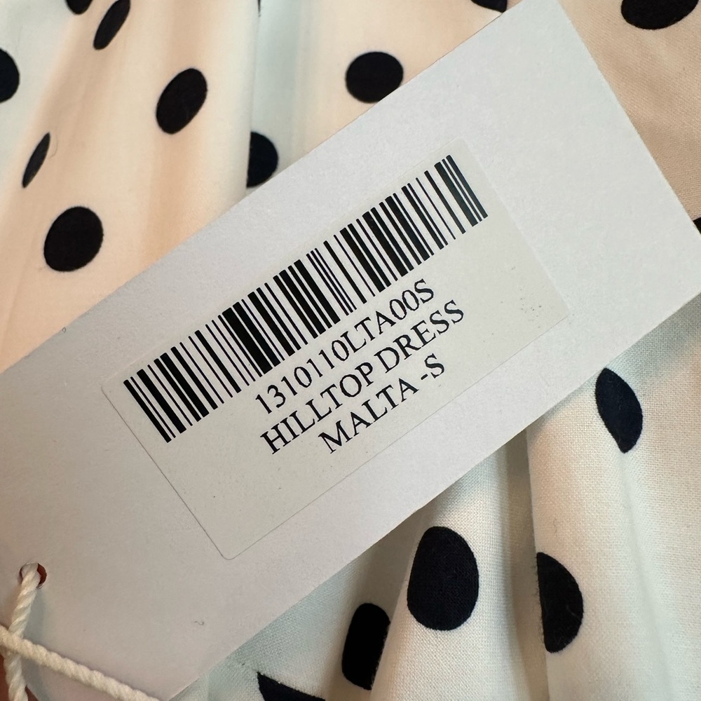 Reformation Hilltop wrap dress black/white dot NWT - Picture 6 of 6